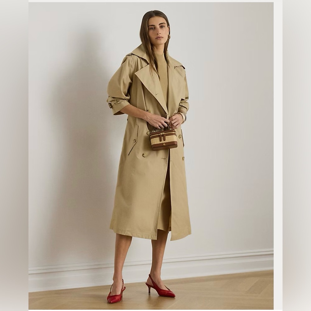 Ralph Lauren Beige trench coat double breasted size large